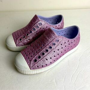 Native Sneakers- Jefferson Bling Glitter purple Slip-On 11